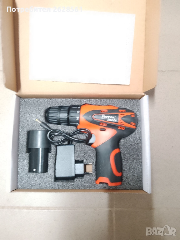 Продавам акумулаторен винтоверт 12V Ferros tools, снимка 1