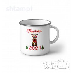 Коледно Канче Елен С Маска Christmas 2021, снимка 1