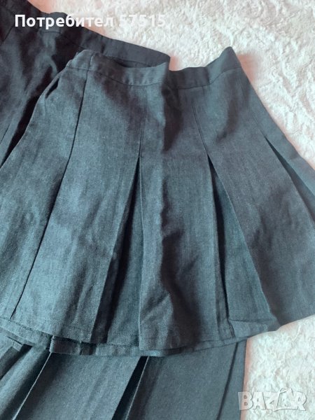 Плисирани поли за училище сиви/униформа, снимка 1