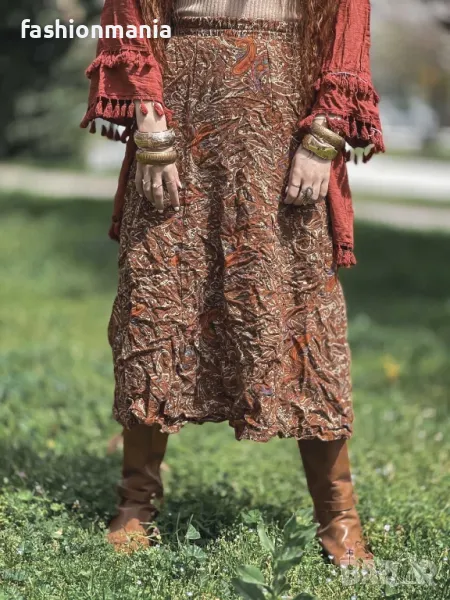 Бохо пола с етно принт – ръчна изработка, снимка 1