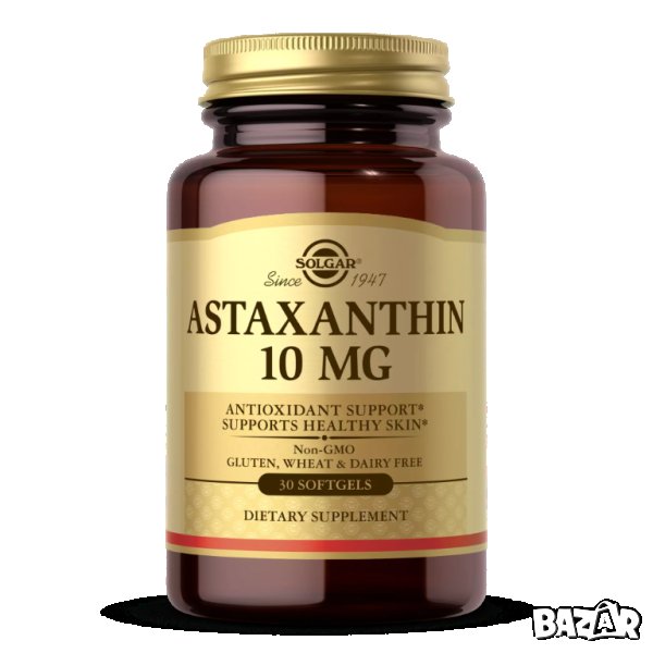 Solgar Astaxanthin Астаксантин 10 mg е мощен антиоксидант, снимка 1