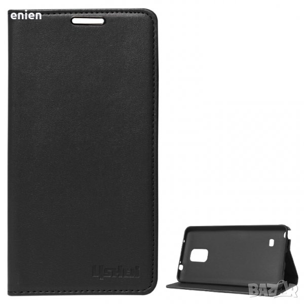 Кожен калъф тип тефтер с магнитна закопчалка за Samsung Galaxy S6 , снимка 1