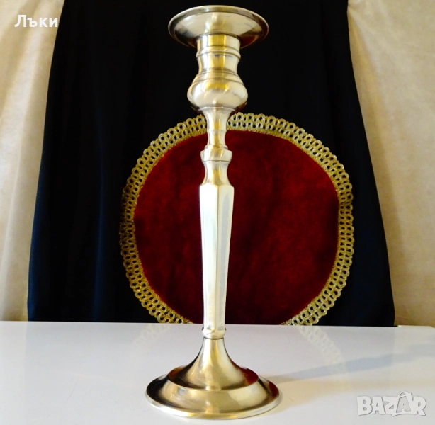 Бронзов свещник 26 см.,500 гр., снимка 1