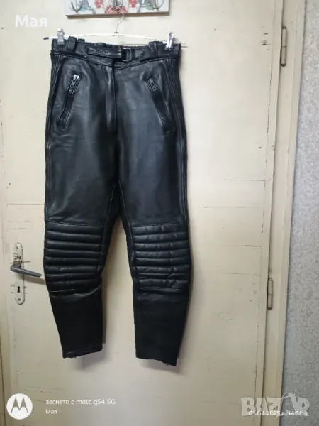 Дамски мото панталон -кожа  Размер С/М-38, снимка 1