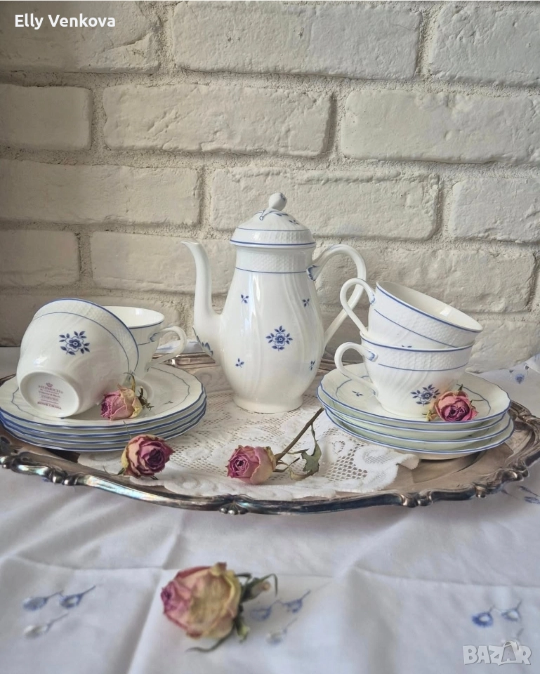 Сервиз за чай Heinrich Villeroy & Boch от фин костен порцелан, снимка 1