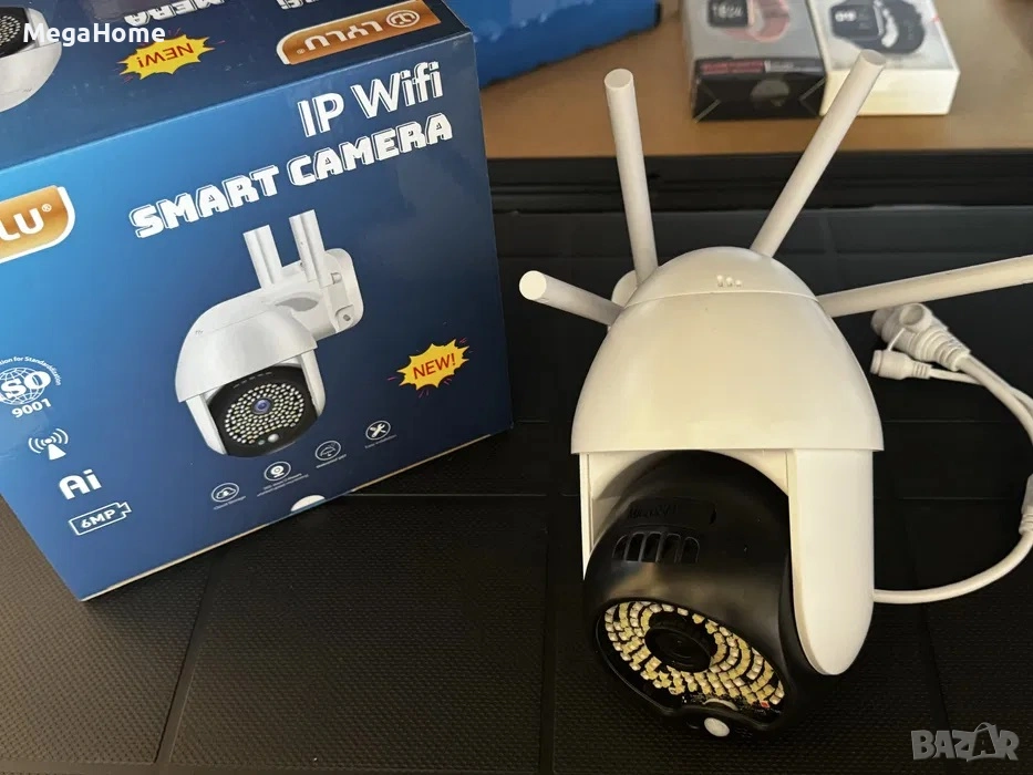 Куполна Wi-Fi камера с 68 LED диода, Въртяща, Детектор за движение, Следене на обект, Нощно виждане, снимка 1