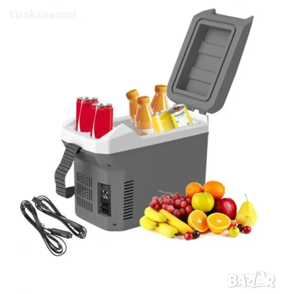 Електрическа хладилна кутия 8L за автомобил, каравна, кемпер, 12V 220V, снимка 1
