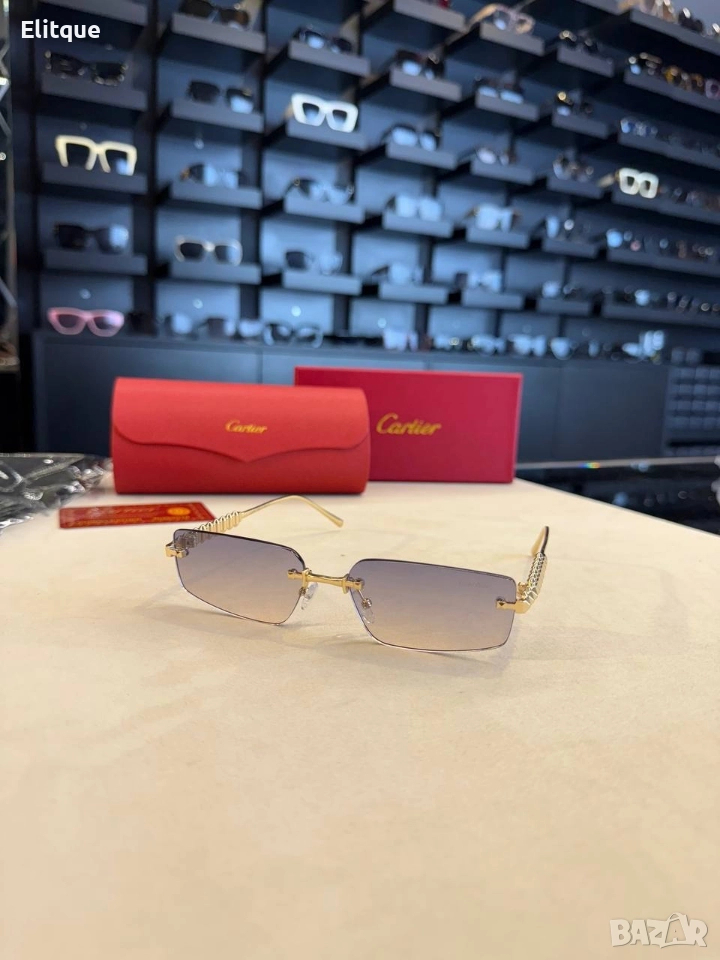 очила с черен обикновен калъф и Ув защита Gucci cartier, снимка 1