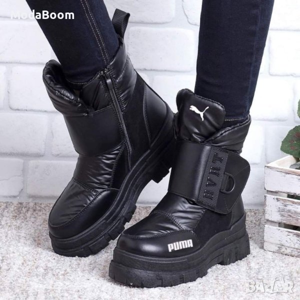 Puma дамски стилни зимни черни боти, снимка 1