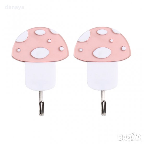 1848 Комплект самозалепващи закачалки Гъбки, 2 броя, снимка 1