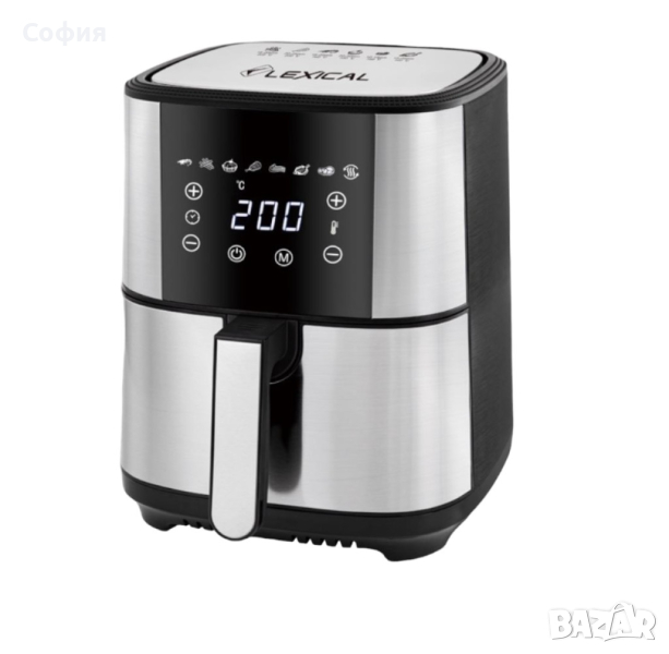 Air Fryer фритюрник за пържене без мазнина с капацитет Lexical Лукс 5.5л, снимка 1