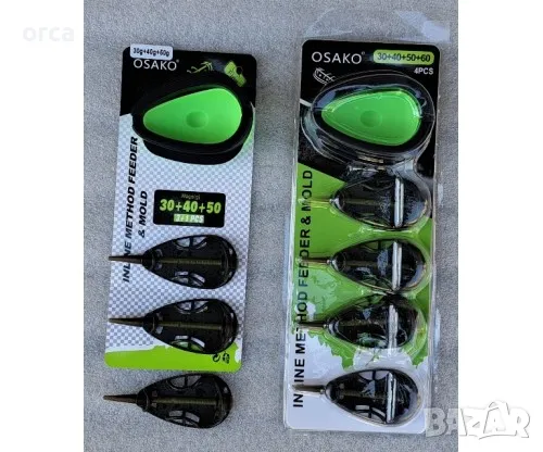 Комплект фидер хранилки Camou Method In-Line за бърза смяна и риболов, снимка 1