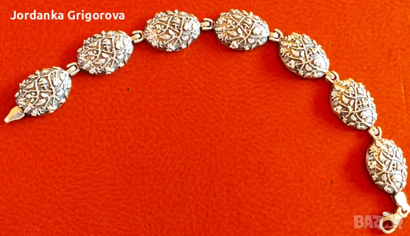 Дамска сребърна гривна - Филигран, снимка 1