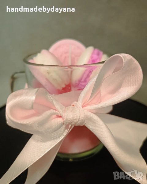 Свещ в чаша от соев восък , снимка 1