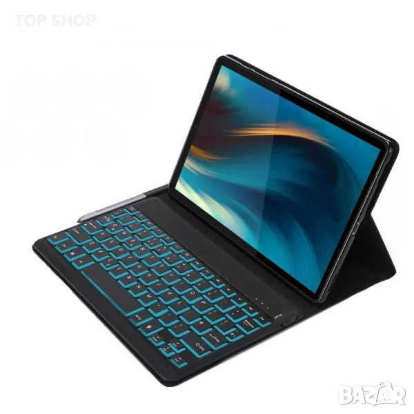 Jelly Comb 7-цветен калъф с безжична клавиатура с подсветка, снимка 1