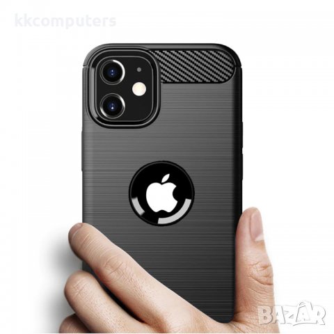 Силиконов кейс MBX Carbon, За iPhone 11 (6.1), Черен, снимка 2 - Калъфи, кейсове - 37814355