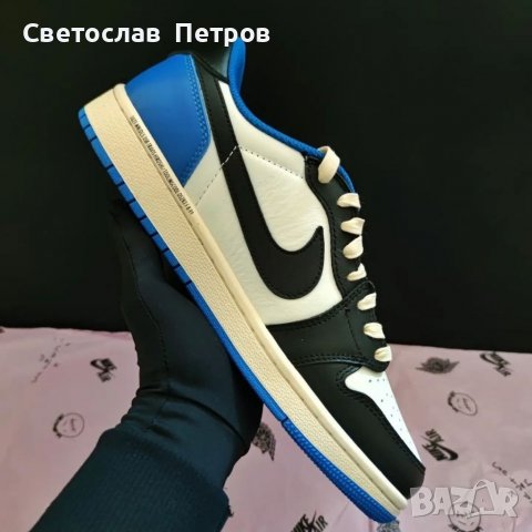 Нови Оригинални Nike Low 1 Travis Scott Fragments Cactus Jack Найк размер 43 номер 43 Обувки Air, снимка 1