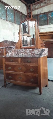 Антикварен тоалетен шкаф №70, снимка 2 - Шкафове - 52232511