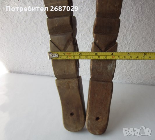 2 броя големи дървени вилица и лъжица х 53 см, снимка 9 - Антикварни и старинни предмети - 33662499