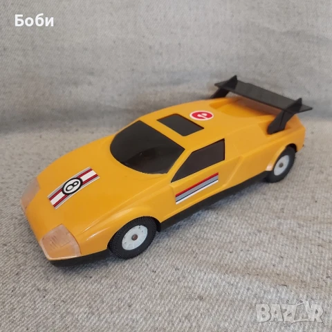 Стара Рядка Българска Соц Пластмасова Играчка на Батерии Кола Мерцедес C111, снимка 2 - Колекции - 51217025