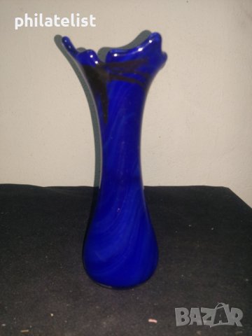 Ваза - Синьо стъкло №4