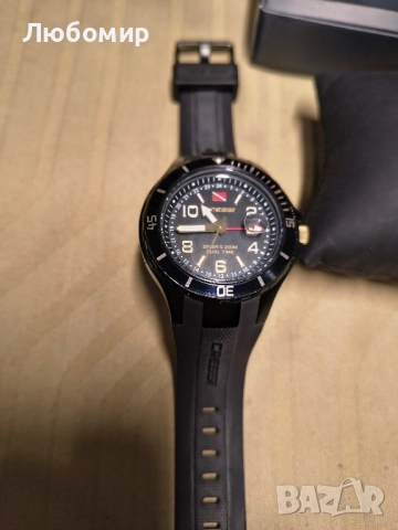 Cressi Traveller Dual Time Черен 10 ATM професионален подводен часовник  , снимка 4 - Мъжки - 52386167