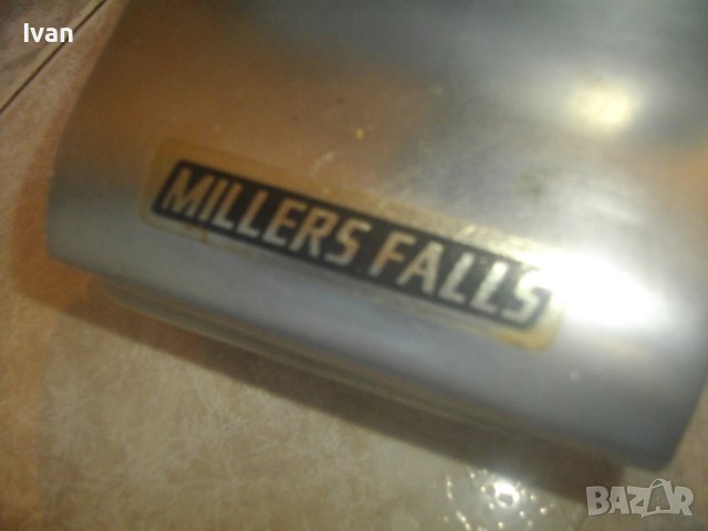 Made in USA-Голям Масивен Лентов Шлайф-MILLER  FALLS-7,0кг/3,7А/100мм-Алумин/Стомана-Отличен/Торба, снимка 7 - Други инструменти - 43486229