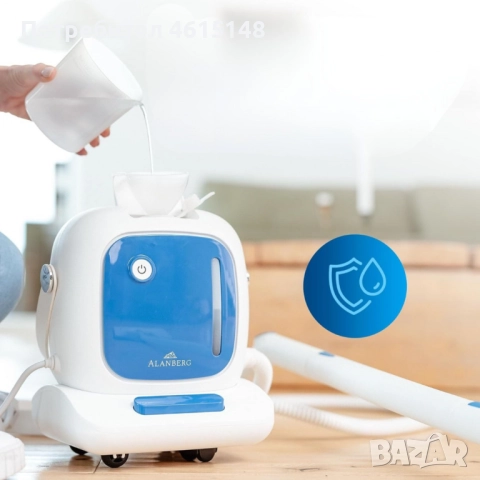1 бр. Мощна парочистачка Alanberg 1500 W – готова за работа за 15 секунди, 6 нива на пара, резервоар, снимка 1