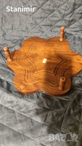 Индийски панер с дърворезба, сгъваем , снимка 4 - Декорация за дома - 53236126