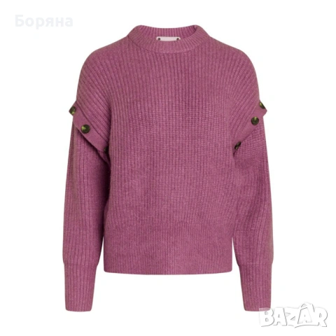 Co’ Couture – тъмно розов пуловер нов с етикет и брошка, снимка 3 - Блузи с дълъг ръкав и пуловери - 53501575