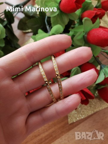 Обеци с камъни, снимка 3 - Обеци - 27889695