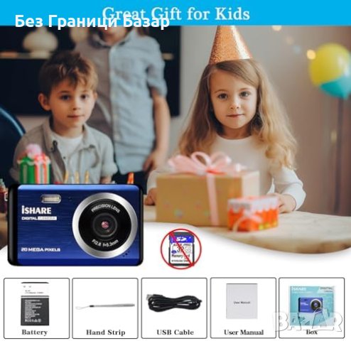 Нов 30MP Цифров Фотоапарат 18X zoom FHD 1080P Лек и Компактен, снимка 6 - Фотоапарати - 43673437