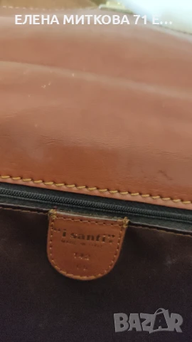 Маркова италианска чанта от естествена кожа в кафяв цвят, снимка 8 - Чанти - 50709099
