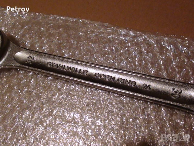 STAHLWILLE - OPEN RING 24 - MADE IN GERMANY - ЧИСТО НОВ ПРОФЕСИОНАЛЕН Ключ 30 x 32 mm / CHROME ALLOY, снимка 15 - Ключове - 51790767