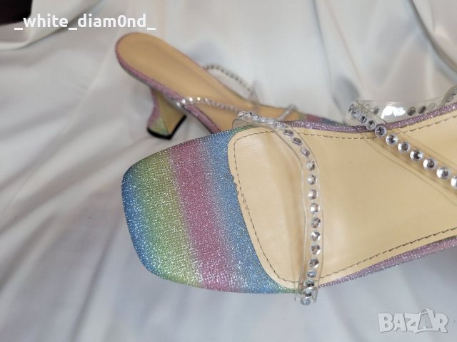 Уникални дизайнерски дамски чехли номер 39 🌟, снимка 4 - Дамски обувки на ток - 37528814