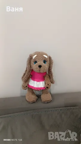 Ръчно плетено кученце, снимка 8 - Плюшени играчки - 47874809