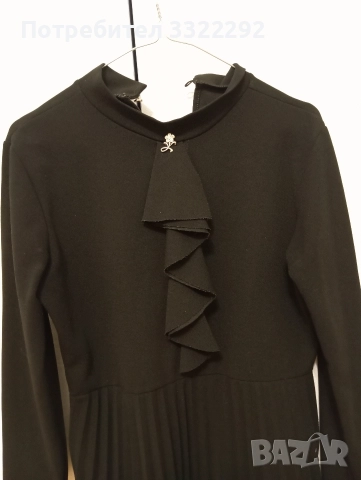 Дамска черна рокля , снимка 2 - Рокли - 52775267