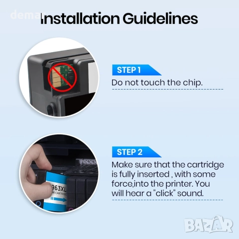 Мастилени касети Gureef 963XL за HP Officejet Pro 9010, 4 броя, снимка 4 - Консумативи за принтери - 51682137