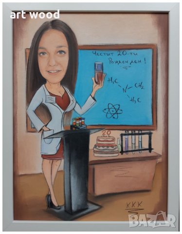 Ръчно рисувана карикатура - шарж по снимка за учител/ка, снимка 14 - Други услуги - 33110728