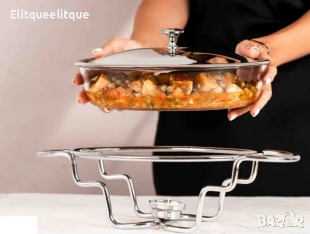 Съд за затопляне Bohmann, 1.6 л., Стоманен капак, Стъкло, Инокс, снимка 6 - Съдове за готвене - 52393789