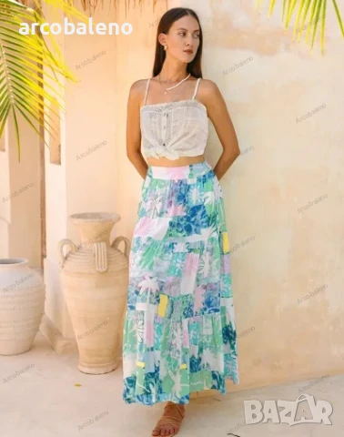 Дамска лятна пола, 3цвята , снимка 9 - Поли - 50518868