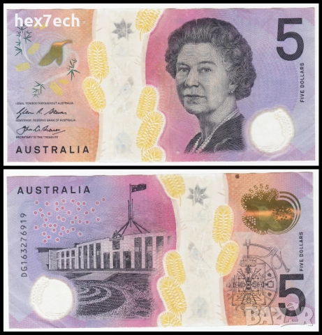 ❤️ ⭐ Австралия 2016 5 долара полимер ⭐ ❤️