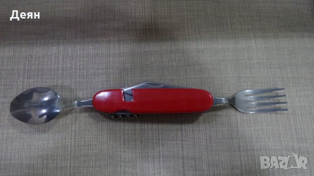 Нож комбиниран с вилица и лъжица, снимка 2 - Ножове - 28789905