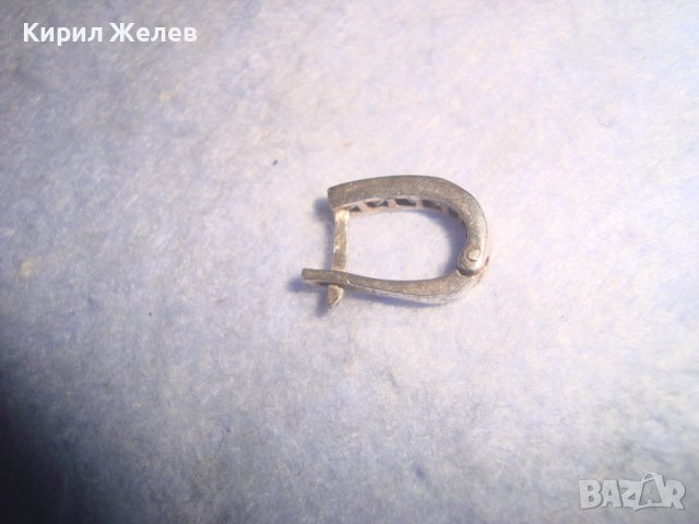 СТАРА СРЕБЪРНА СКЪПОЦЕННА АНГЛИЙСКА ОБЕЦА СРЕБРО 925 с ФАСЕТ - ЦИРКОНИ 27246, снимка 5 - Обеци - 36847769