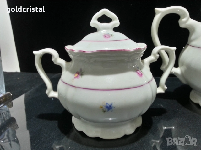 Стар български порцелан чайник заханица латиера , снимка 3 - Антикварни и старинни предмети - 51887719