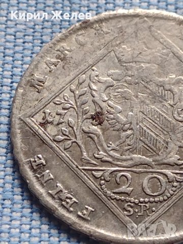Сребърна монета 20 кройцера 1770г. Йозеф втори Нюрнберг Свещена Римска Империя 13759, снимка 4 - Нумизматика и бонистика - 42983568
