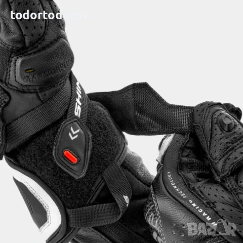 Кожени мото ръкавици SHIMA STR 2.0 White/Black,протектори и вентилация, снимка 3 - Аксесоари и консумативи - 51221126