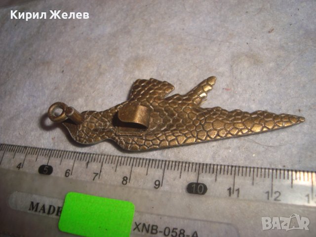 СТАРА БРОНЗИРАНА ОЛОВНА ФИГУРКА ПТИЦА ИНТЕРЕСНА за ЗАКАЧАНЕ КОЛЕКЦИЯ 30962, снимка 6 - Колекции - 38137963