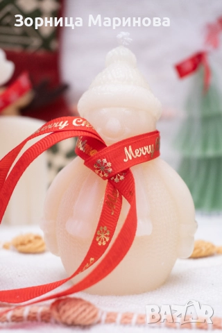 Коледни ароматни свещи, ръчна изработка, снимка 7 - Други - 52130779