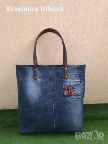 Дамска дънкова чанта, снимка 2 - Чанти - 52648889